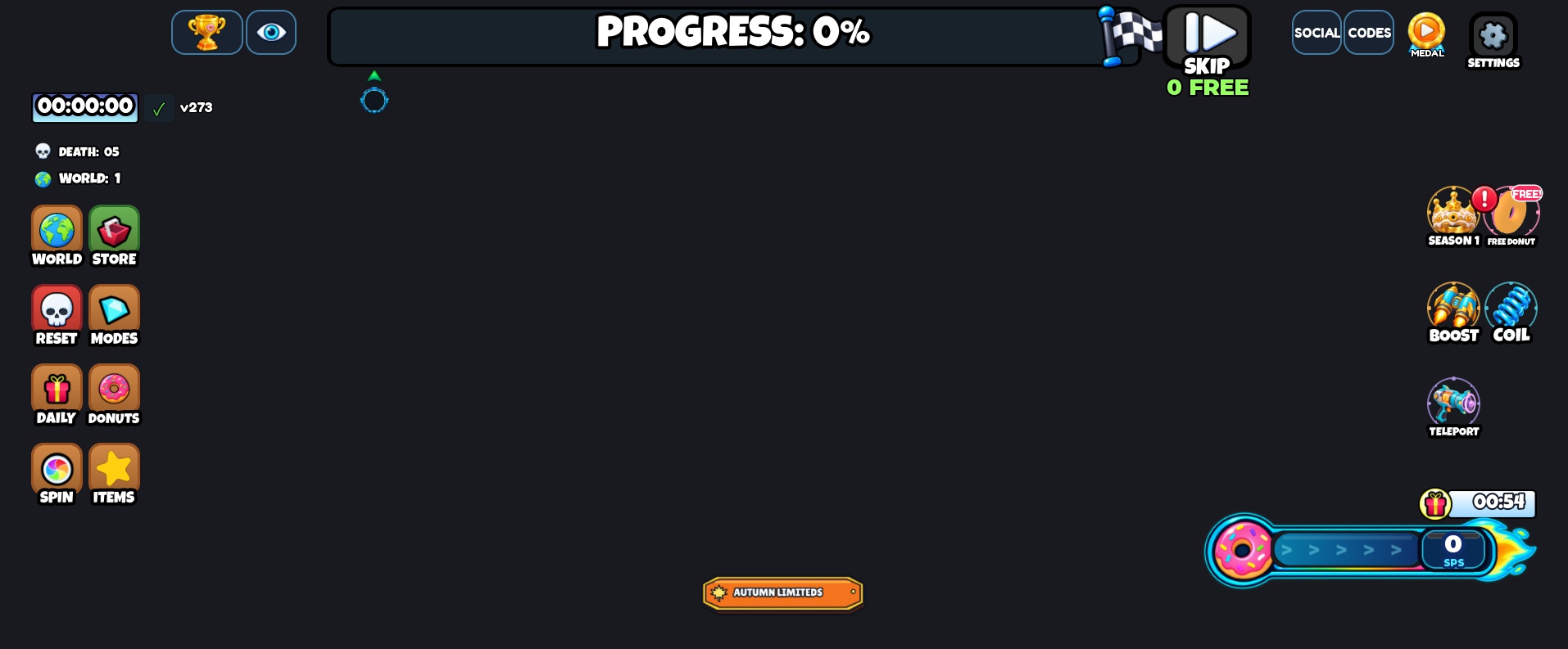 Donut Wheel Obby world and portals